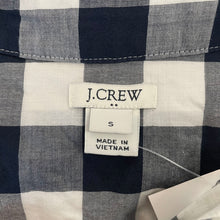 Load image into Gallery viewer, J. Crew | Women&#39;s Navy and White Plaid Print Pullover Top | Size: S
