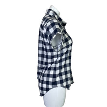 Load image into Gallery viewer, J. Crew | Women&#39;s Navy and White Plaid Print Pullover Top | Size: S
