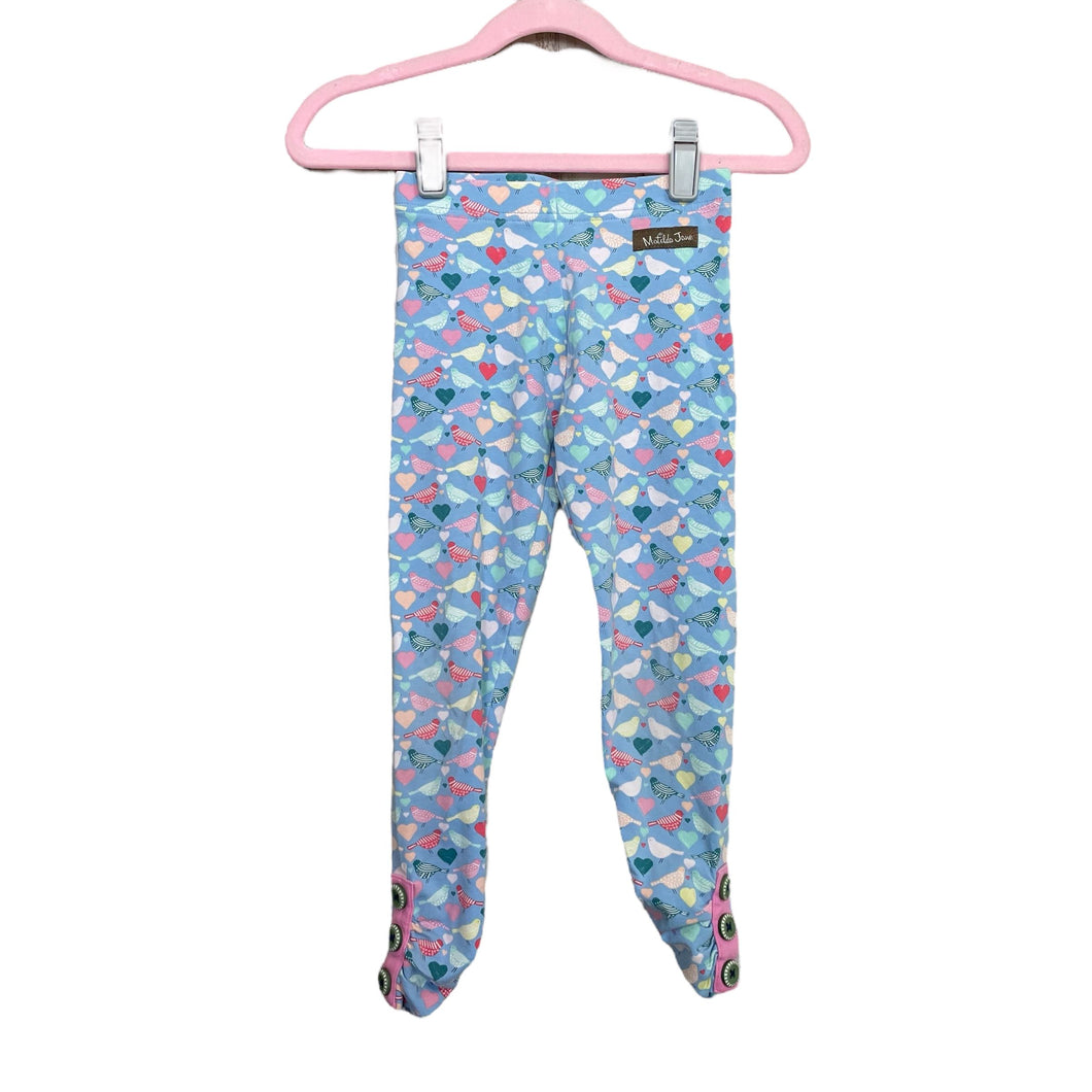 Matilda Jane | Girls Light Blue Bird Pattern Legging Pants | Size: 4Y