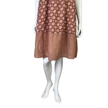 Load image into Gallery viewer, Mossimo | Womens Maroon/Tan Geometric Print 100% Cotton Dress | Size: M
