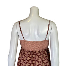 Load image into Gallery viewer, Mossimo | Womens Maroon/Tan Geometric Print 100% Cotton Dress | Size: M
