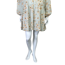 Load image into Gallery viewer, H&amp;M | Womens Light Green &amp; Pink Floral Print Relaxed Tunic Top | Size: 12
