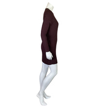 Load image into Gallery viewer, Asos | Womens Brown Ribbed Patterned Mockneck Long Sleeved Dress | Size: 12
