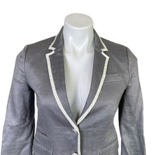 Load image into Gallery viewer, J. Crew | Women&#39;s Light Gray and White School Boy Blazer Jacket | Size: 0
