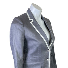 Load image into Gallery viewer, J. Crew | Women&#39;s Light Gray and White School Boy Blazer Jacket | Size: 0
