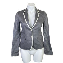 Load image into Gallery viewer, J. Crew | Women&#39;s Light Gray and White School Boy Blazer Jacket | Size: 0
