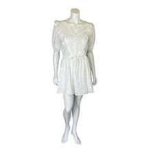 Load image into Gallery viewer, Miou Muse | Women&#39;s White 100% Cotton Lasercut Dress | Size: M
