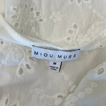 Load image into Gallery viewer, Miou Muse | Women&#39;s White 100% Cotton Lasercut Dress | Size: M
