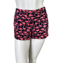 Load image into Gallery viewer, J. Crew | Women&#39;s Navy Blue and Hot Pink Flamingo Print Chino Shorts | Size: 4
