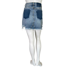 Load image into Gallery viewer, Lulu&#39;s | Women&#39;s Light Blue Fray Mini Jean Skirt | Size: 4
