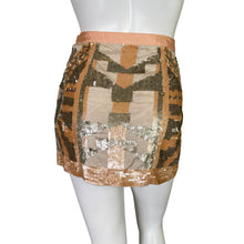 Load image into Gallery viewer, Guess | Women&#39;s Beige and Pink Sequin Mini Skirt | Size: 4
