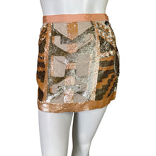 Load image into Gallery viewer, Guess | Women&#39;s Beige and Pink Sequin Mini Skirt | Size: 4
