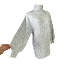 Load image into Gallery viewer, Pretty Little Thing | Women&#39;s Light Gray Turtleneck Tunic Sweater | Size: S
