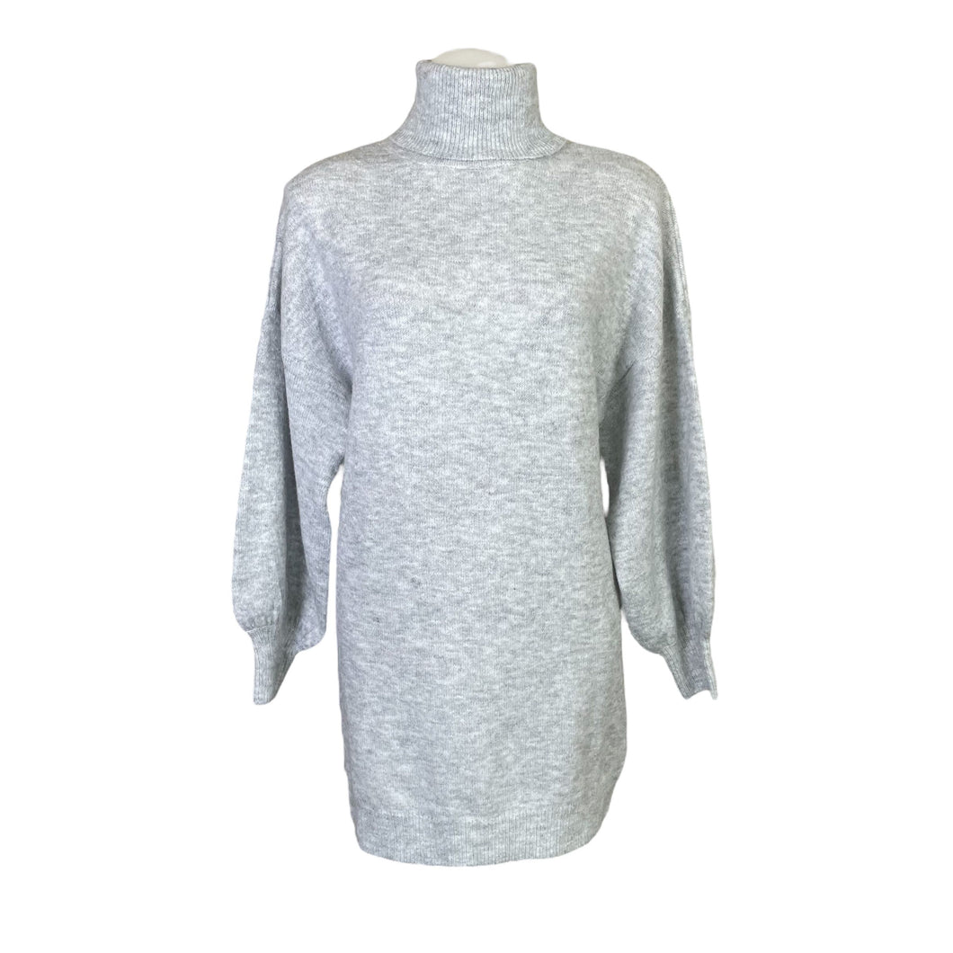 Pretty Little Thing | Women's Light Gray Turtleneck Tunic Sweater | Size: S