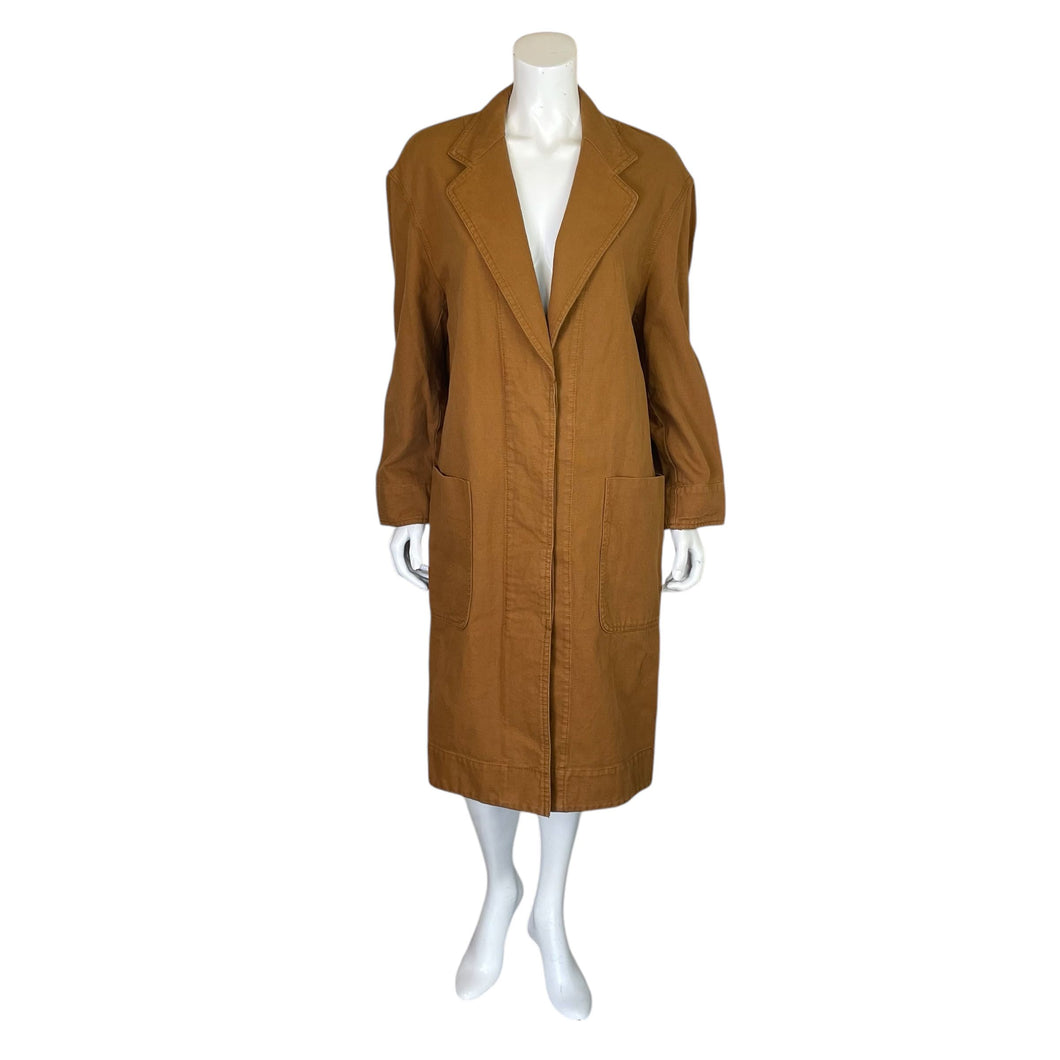 Zara | Women's Brown Ginny Button Coat | Size: M