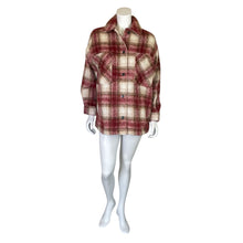 Load image into Gallery viewer, Zara | Women&#39;s Cream and Red Plaid Print Shacket | Size: M
