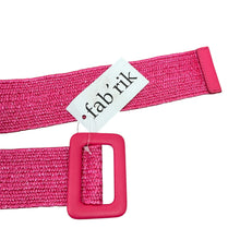 Load image into Gallery viewer, Fab&#39;rik | Women&#39;s Pink Kacey Rafia Belt with Tags
