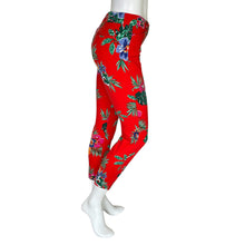 Load image into Gallery viewer, Old Navy | Women&#39;s Bright Red and Tropical Pattern Pixie Pants | Size: 6
