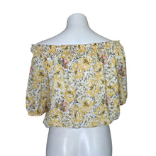 Load image into Gallery viewer, Joie | Women&#39;s Light Yellow/Green/Coral Floral Print Off Shoulder Top | Size: M
