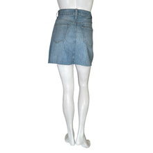 Load image into Gallery viewer, Madewell | Women&#39;s Light Blue Wash Denim Frayed Edge Skirt | Size: 26
