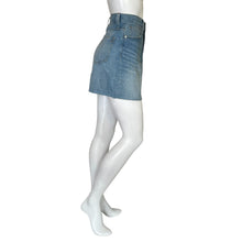 Load image into Gallery viewer, Madewell | Women&#39;s Light Blue Wash Denim Frayed Edge Skirt | Size: 26
