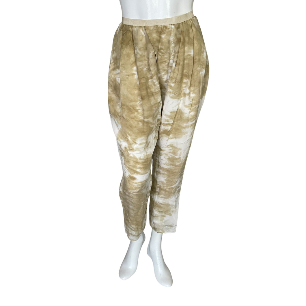 Anthropologie | Women's Tan and Cream Corey Lynn Calter Tie Dye Pull On Pants | Size: M