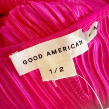 Load image into Gallery viewer, Good American | Women&#39;s Fuchsia Always Fits Plisse Mini Dress | Size: S/M
