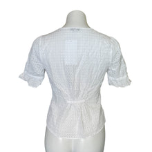 Load image into Gallery viewer, Madewell | Women&#39;s White Short Sleeve Eyelet Top | Size: 4
