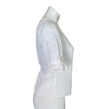 Load image into Gallery viewer, Madewell | Women&#39;s White Short Sleeve Eyelet Top | Size: 4
