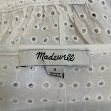 Load image into Gallery viewer, Madewell | Women&#39;s White Short Sleeve Eyelet Top | Size: 4
