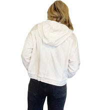 Load image into Gallery viewer, Athleta | Women&#39;s White Micro Fleece Half Zip Pullover with Hood | Size: XS
