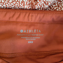 Load image into Gallery viewer, Athleta | Women&#39;s Terracotta and White Run With It 3.5&quot; Shorts | Size: XXS
