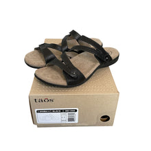 Load image into Gallery viewer, Taos | Women&#39;s Black Double U Leather Sandals | Size: 8
