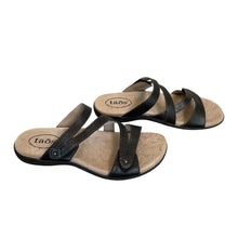 Load image into Gallery viewer, Taos | Women&#39;s Black Double U Leather Sandals | Size: 8
