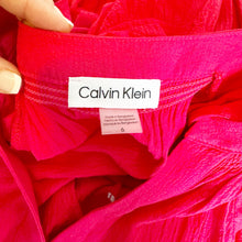 Load image into Gallery viewer, Calvin Klein | Women&#39;s Fuchsia Pink Flutter Sleeve Tiered Maxi Dress | Size: 6
