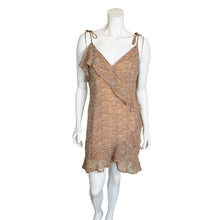 Load image into Gallery viewer, Storia | Women&#39;s Orange and Tan Leopard Print Ruffle Dress | Size: M
