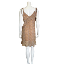 Load image into Gallery viewer, Storia | Women&#39;s Orange and Tan Leopard Print Ruffle Dress | Size: M
