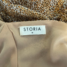 Load image into Gallery viewer, Storia | Women&#39;s Orange and Tan Leopard Print Ruffle Dress | Size: M
