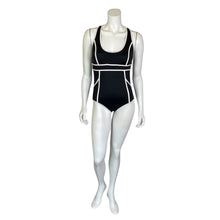 Load image into Gallery viewer, Spanx | Women&#39;s Black and White Seam One Piece Swimsuit | Size: 10
