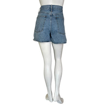 Load image into Gallery viewer, Madewell | Women&#39;s Blue Denim Center Seam Mom Jean Shorts | Size: 30
