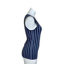 Load image into Gallery viewer, Saks Fifth Avenue | Women&#39;s Two Tone Blue Stripe Tank Top | Size: M
