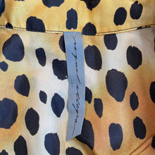 Load image into Gallery viewer, Raquel Allegra | Women&#39;s Cheetah Print Silk Button Down Blouse | Size: 2
