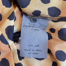 Load image into Gallery viewer, Raquel Allegra | Women&#39;s Cheetah Print Silk Button Down Blouse | Size: 2
