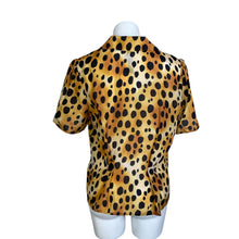 Load image into Gallery viewer, Raquel Allegra | Women&#39;s Cheetah Print Silk Button Down Blouse | Size: 2
