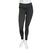 Load image into Gallery viewer, GAP | Women&#39;s Black and White Striped GAPFit Leggings | Size: XS
