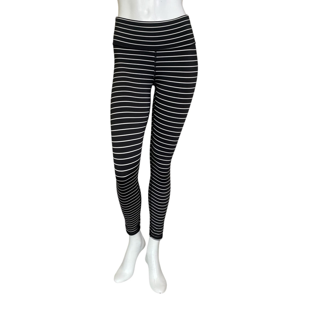 GAP | Women's Black and White Striped GAPFit Leggings | Size: XS