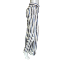 Load image into Gallery viewer, Drew | Women&#39;s White/Blue Striped Linen Blend Wide Leg Pull On Pants | Size: XS
