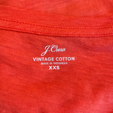 Load image into Gallery viewer, J. Crew | Women&#39;s Coral Vintage Cotton V Neck Short Sleeve Top | Size: XXS
