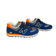 Load image into Gallery viewer, New Balance | Women&#39;s Orange and Blue Suede 574 Sneaker | Size: 8.5
