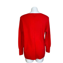 Load image into Gallery viewer, Pure Collection | Women&#39;s Red 100% Cashmere V Neck Pullover Sweater | Size: 12
